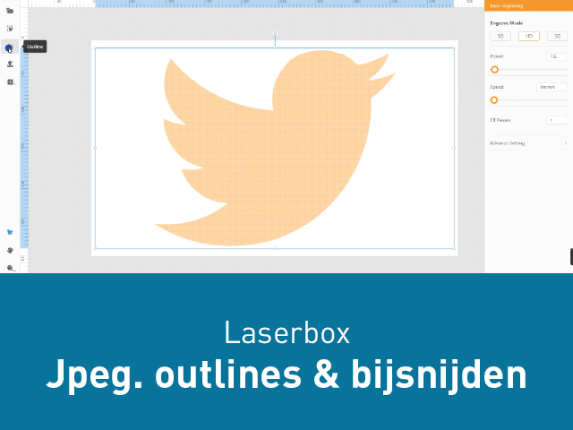 Laserbox – Jpeg importeren & outline