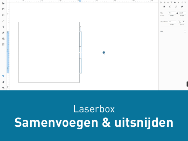 Laserbox – Samenvoegen en uitsnijden