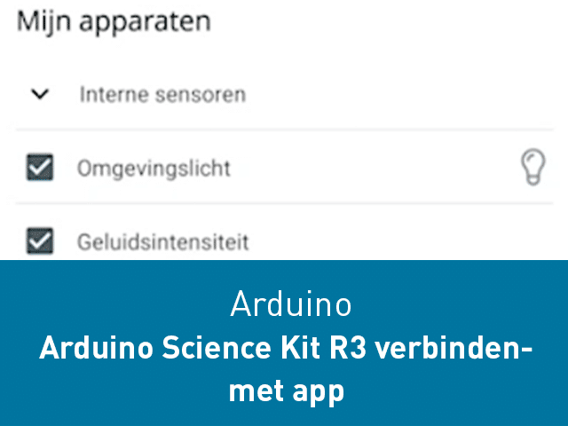 Arduino Science Kit R3 verbinden met App